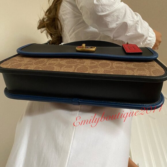 NWT Coach Retail 4547 Collection X Champion Turnlock Clutch In Signature Bag - Picture 10 of 15